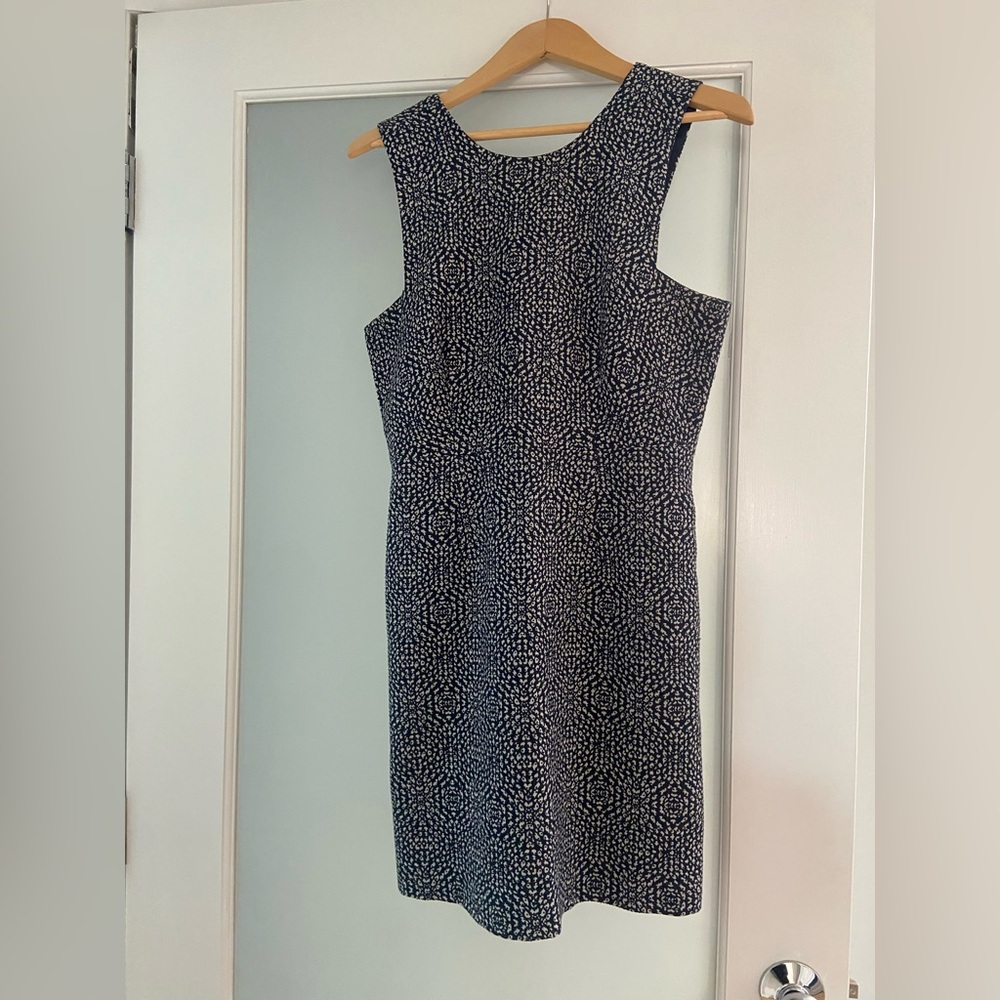 Dress H&M Navy Blue Thick Zip 8 10 NEW NWOT